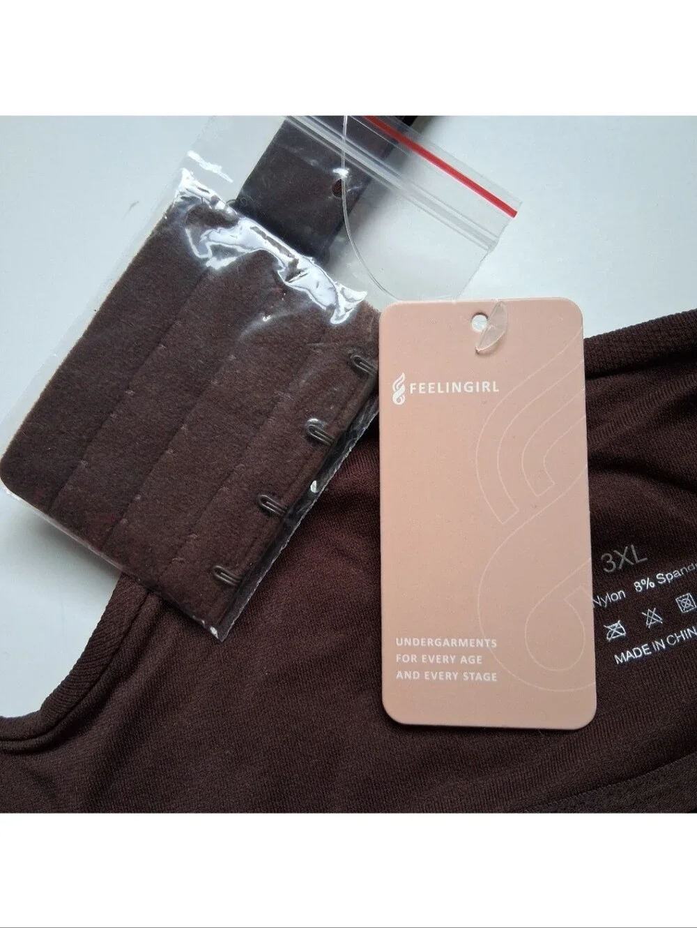 Feelingirl Wireless Push Up Bra Seamless 3XL Brown Full Coverage Comfort Smooth